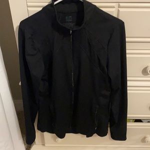 Black champion zip up athletic jacket